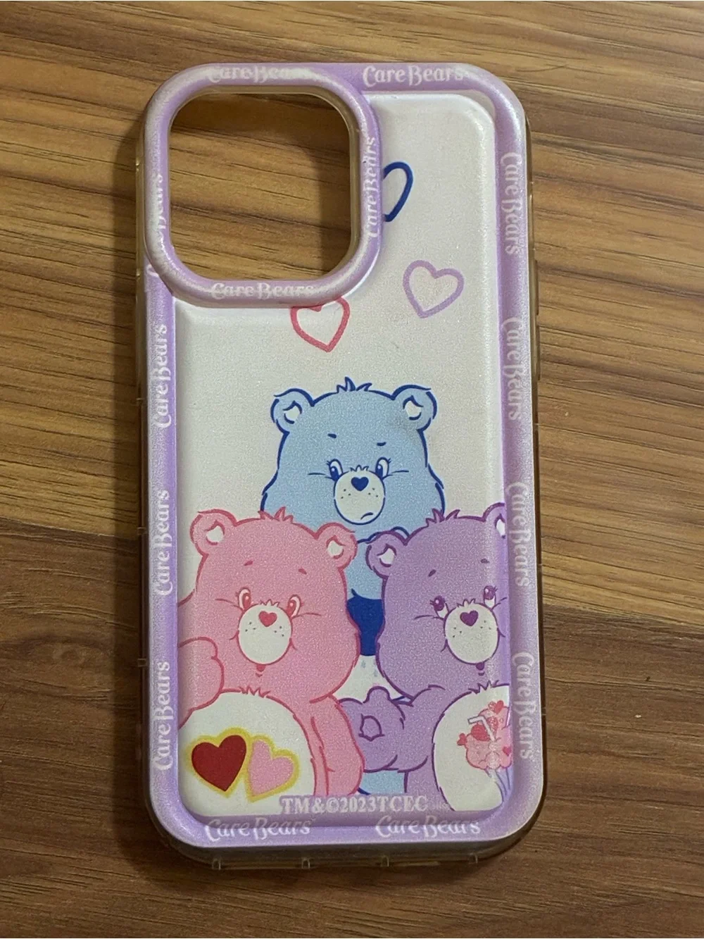 Care Bears Pink Purple Blue Silicone Phone Case with Heart Bears